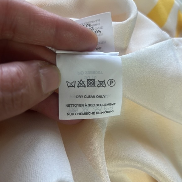 J. Crew Carrie 100% Silk Sleeveless In Yellow & White Midi Dress Size 2 - Picture 15 of 17